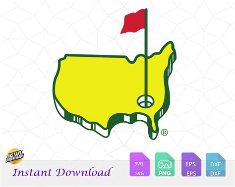 Masters Augusta Golf Logo Downloadable PNG, SVG, and JPG Files, Cricut ...