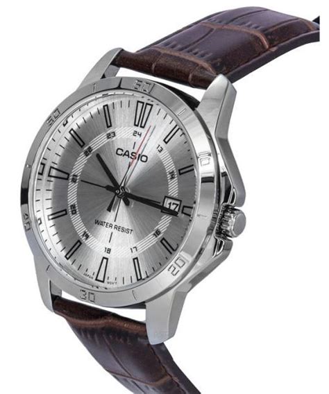 Montre Casio Standard Analogique Avec Bracelet En Cuir Marron Et Cadran