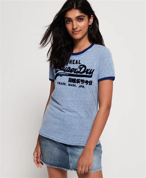 Superdry Vintage Logo Retro Ringer T Shirt Damen T Shirts