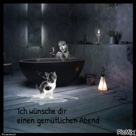 Ich wünsche dir einen gemütlichen Abend Free animated PicMix