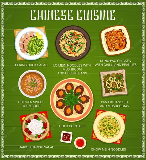 Premium Vector Chinese Food Menu China Cuisine And Asian Dishes