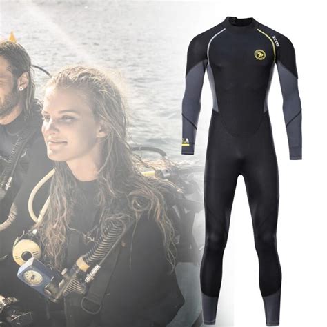 ZCCO 1 5Mm Neoprene Wetsuit Men S One Piece Long Sleeved Scuba Diving