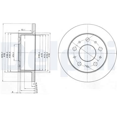 2x DELPHI BREMSSCHEIBEN 280mm VOLL HINTEN passend für CITROËN JUMPER