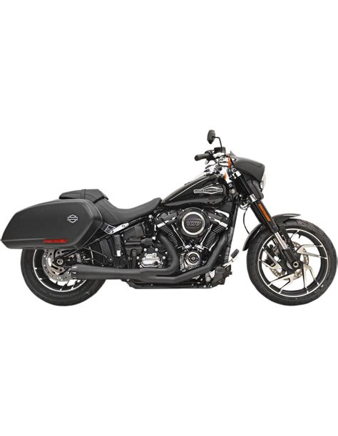 Scarico Bassani Road Rage Short In Nero Per Softail Dal Al