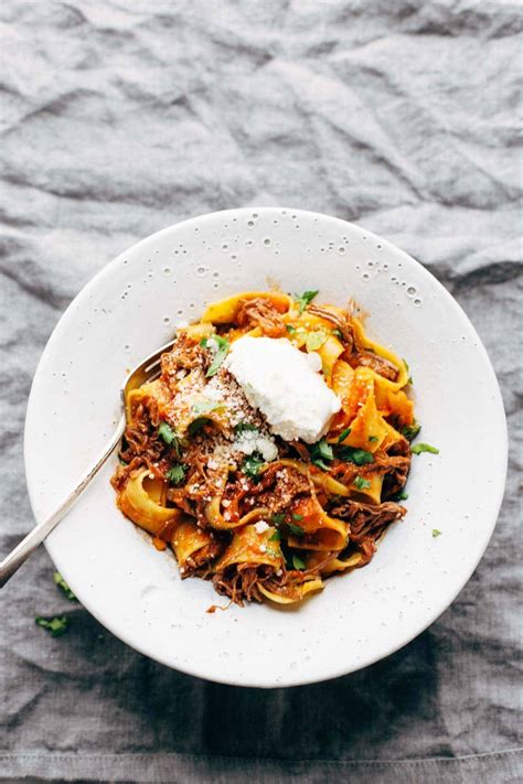 Slow Cooker Beef Ragu With Pappardelle Recipe Pinch Of Yum