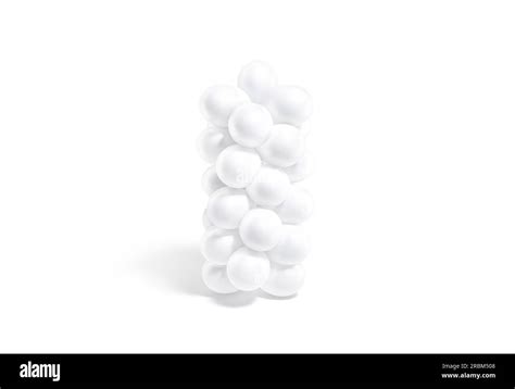 Blacnk White Round Balloon Column Mockup Isolated Stock Photo Alamy