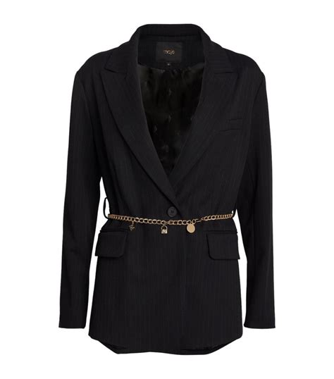 Womens Maje Black Belt Detail Blazer Harrods UK