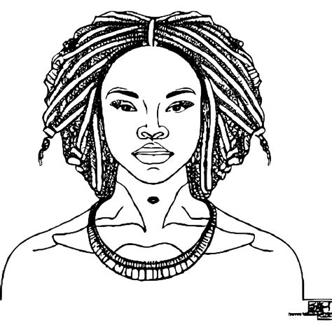 Beautiful Black Girls with Afro Hair Dreads Locs and French Braids Coloring Page · Creative Fabrica