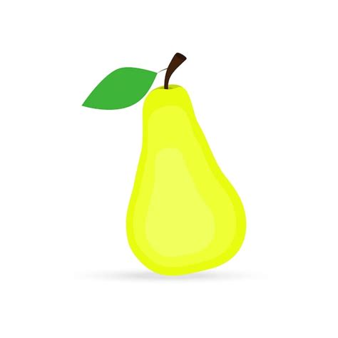 Premium Vector Pear On A White Background