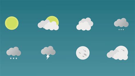 Weather Icons Set 12745929 Vector Art At Vecteezy