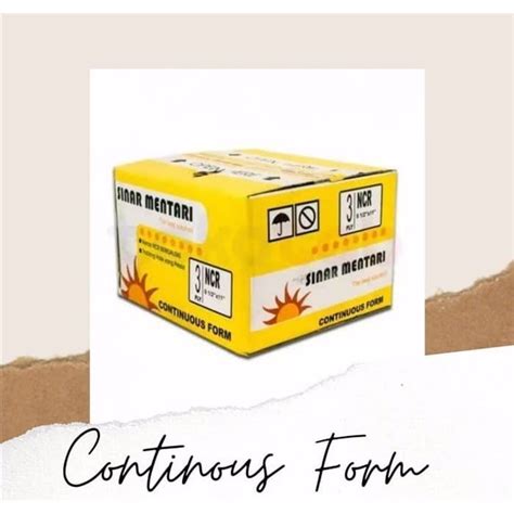 Jual KERTAS NCR CONTINUOUS FORM 3 PLY FULL SINAR MENTARI 62234179