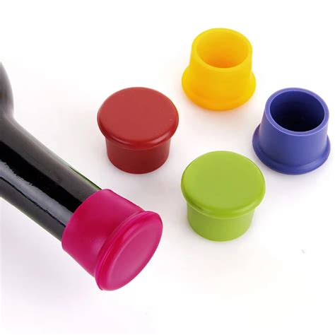 Reusable Silicone Wine Bottle Stopper Beer Cap Seal Cover Stoppers ...