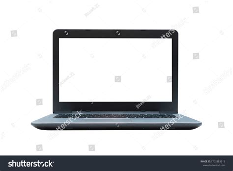 Laptop Blank White Screen Isolated On Stock Photo 1703383513 | Shutterstock