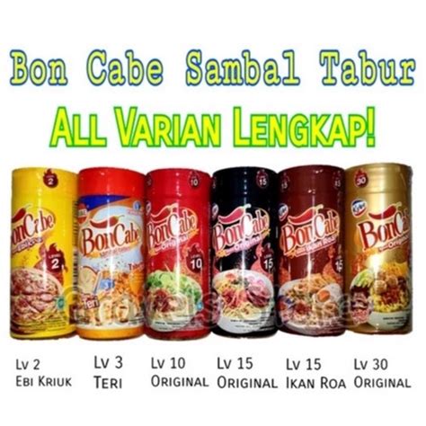 Jual Kobe Bon Cabe Sambal Tabur Original Botol All Varian Shopee