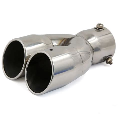 X Autohaux Inlet Dia Double Row Stainless Steel Exhaust Muffler Tip