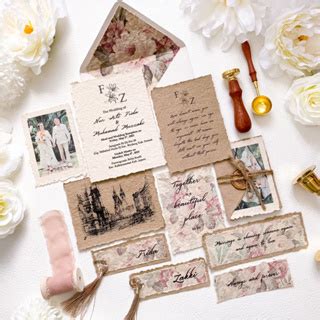 Jual Keepsake Wedding Vows Handmade Undangan Aesthetic Normal