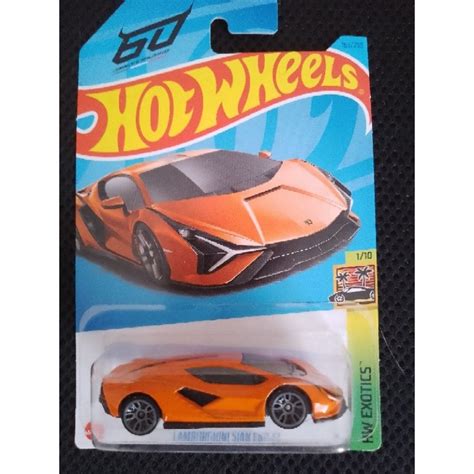 Miniatura Carrinho Hot Wheels Lamborghini Sian Fkp Cartela Longa Shopee Brasil