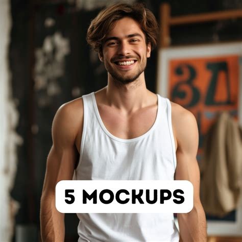 Mockup Bundle Bella Canvas White Mockup Mens White Tank