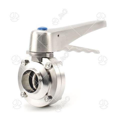 Sanitary Weld Butterfly Valve With Stainless Steel Multi Positon Gripper Handle China Jando