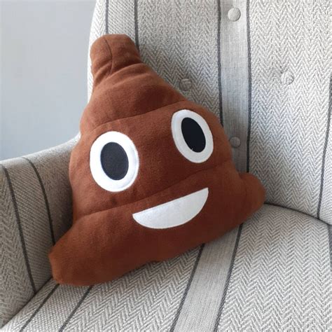 Poop Emoji Plush Pillowfunny Smiling Poo Thead Rest Etsy