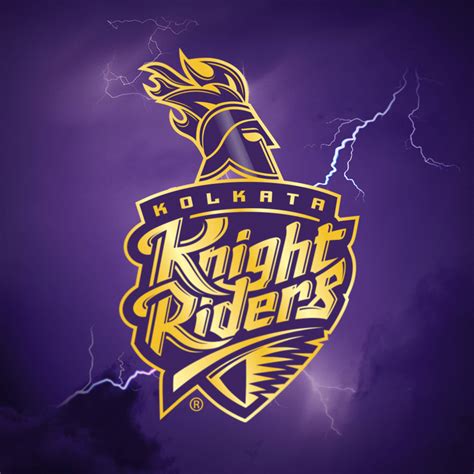 Download Kolkata Knight Riders Lightning Design Wallpaper | Wallpapers.com