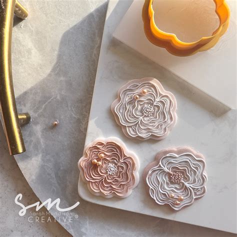 Large Open Rose Stamp And Cutter By Sarah Maddison Miss Biscuit