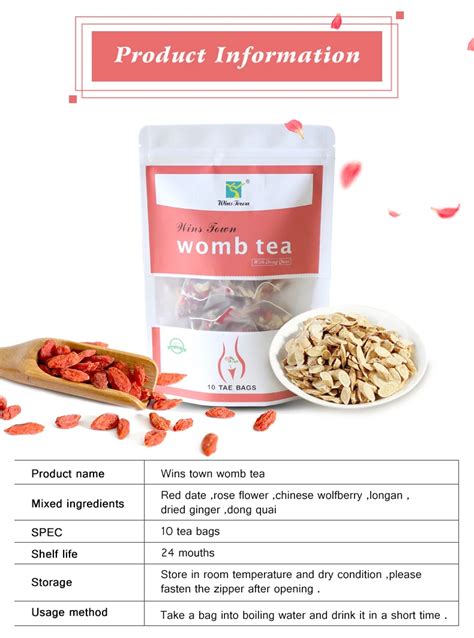 Chinese Naturally Herbal Womb Tea Private Label Organic Tea Women Fertil Detox Warm Female