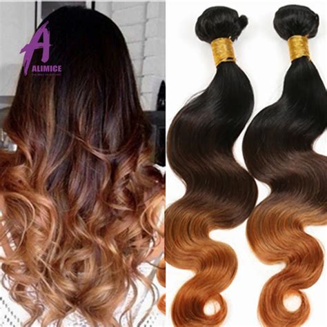 Buy 3pcs Peruvian Body Wave Ombre Human Hair Weaves T1b 4 30 Peruvian Ombre