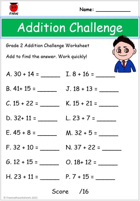 Grade 2 Addition Worksheets Free Printables Math Worksheets