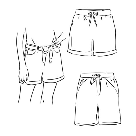 Premium Vector Vector Illustration Of Pants Front And Side Views