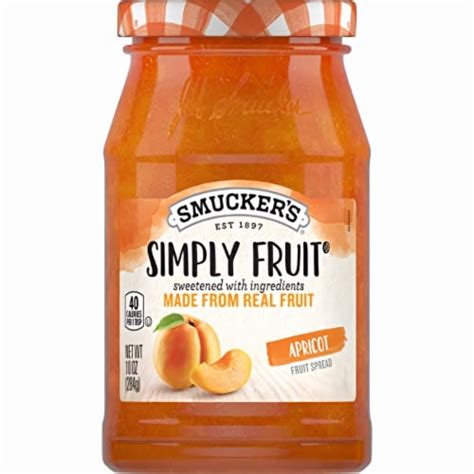 Smuckers Simply Apricot Spread 10 Ounce Pack Of 32 32 Pack King