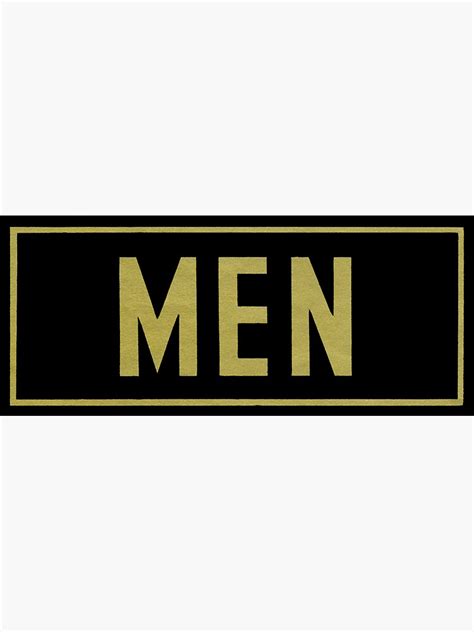 "Vintage Men's Room Sign" Sticker for Sale by historicimage | Redbubble