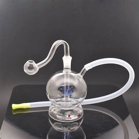 Glass Oil Burner Bong Mini Water Pipe Recycler Rig Set 10mm