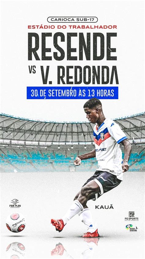 Matchday Kauã Resende FC Resende fc Cartaz de futebol Arte esportes