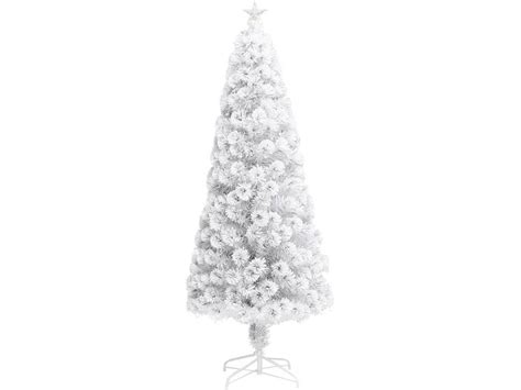 Vidaxl Rvore De Natal Artificial C Leds Cm Fibra Tica Branco