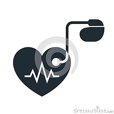 Artificial Cardiac Pacemaker Icon Vector Illustration Cartoondealer