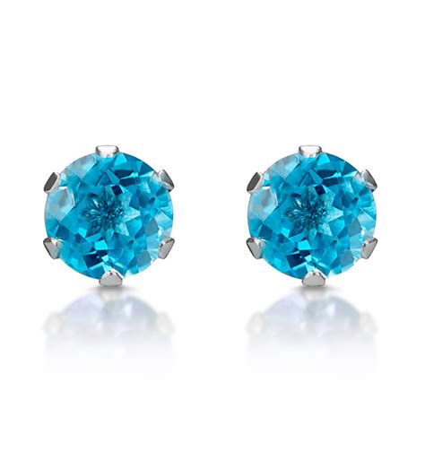 Blue Topaz Earrings The Diamond Store