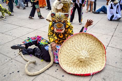 Performing The Danza De Tecuanes In Mexico City