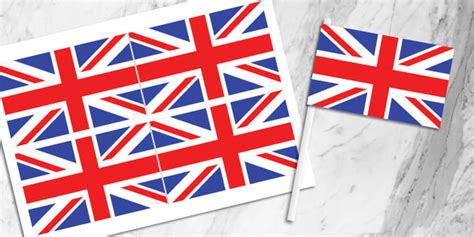 Union Jack Printable Handheld Flags Twinkl Party Twinkl