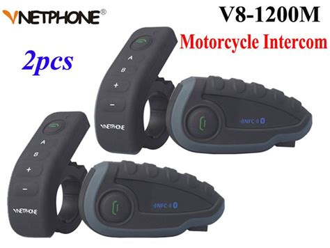 Pcs Vnetphone V Motorcycle Helmet Intercom Nfc Remote Control