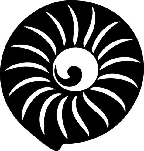 Un Dibujo En Blanco Y Negro De Una Espiral Con La Espiral En El Medio