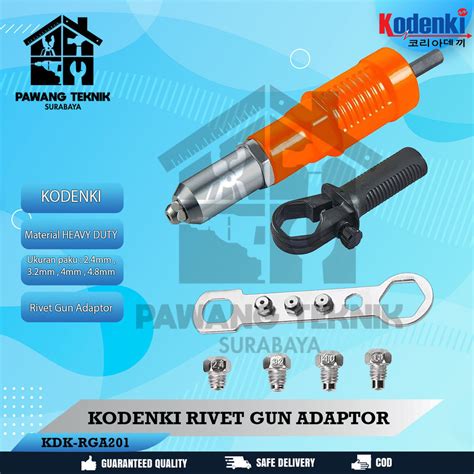 Jual Kodenki Rivet Gun Adaptor Body Metal Dengan Gagang Adapter Konverter Paku Rivet Rifet