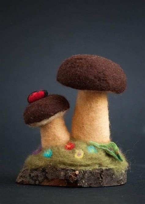 Felted Mushrooms Woodland Fairy Nursery Mushrooms Decor Etsy Felt