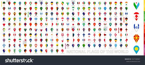 All Official National Flags World Sorted เวกเตอร์สต็อก ปลอดค่า