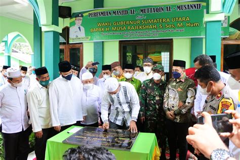 Resmikan Masjid Al Musannif Ke Musa Rajekshah Makmurkanlah Masjid