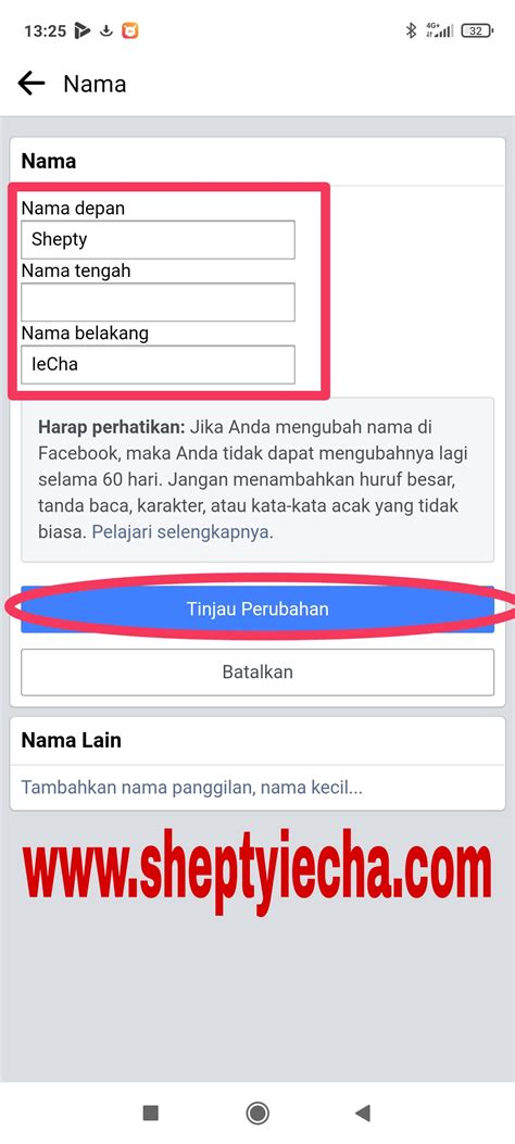 Cara Mengganti Nama Facebook Dengan Mudah Shepty Iecha Blog