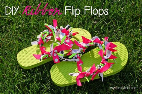 DIY Ribbon Flip Flops Tip Junkie