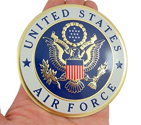 United States Military Air Force Metal Auto Decal Emblem 4 Inch