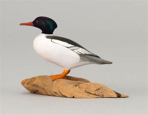 Lot HAROLD GIBBS MINIATURE AMERICAN MERGANSER Circa 1960 Mounted On