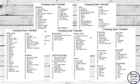 Free Printable Caravan Camping Checklist Simple Living Creative